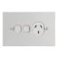 Picture of Single Switch Socket Outlet, Metal Plate Series, 250V, 10A, BSL Style, Removable Extra Switch