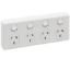 Picture of Quad Switch Socket Outlet, Classic C2000 Series, Classic, 250V, 10A, 2 Pole, Safety Shutter