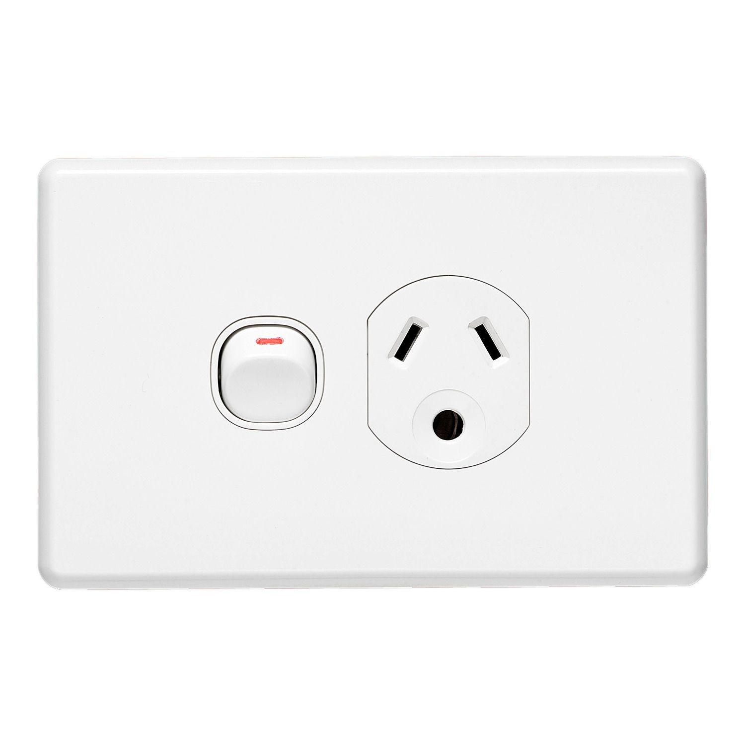 Picture of Single Switch Socket Outlet, Classic C2000 Series, Classic, 250V, 10A, Round Earth Pin