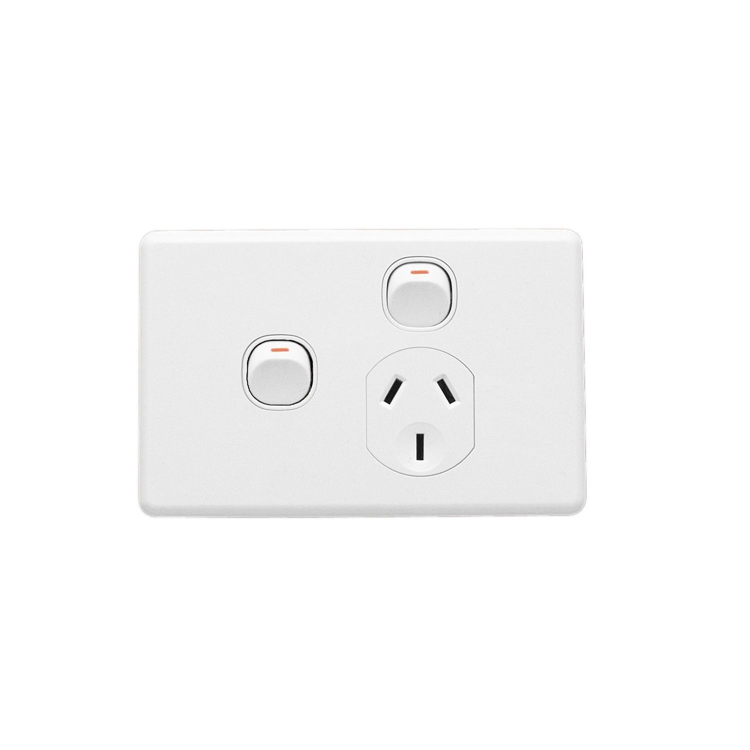 Picture of Switched Socket Outlet, Classic C2000 Series, Single, 250V, 10A, Removable Extra Switch