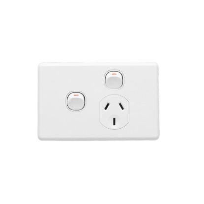 Picture of Switched Socket Outlet, Classic C2000 Series, Single, 250V, 10A, Removable Extra Switch