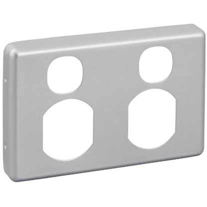 Picture of Socket Outlet Cover Plate, Classic C2000 Series, Horizontal Mount, for Twin Switched Socket