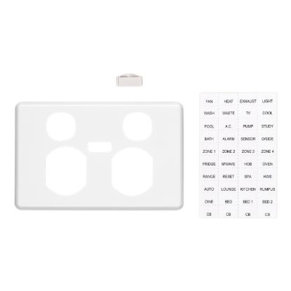 Picture of Socket Outlet Cover Plate, Classic C2000 Series, Horizontal Mount for Twin Switched Socket