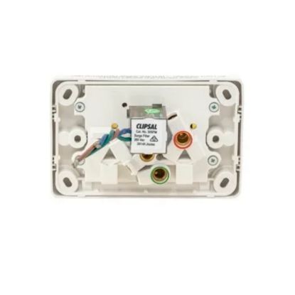 Picture of Switched Socket Outlet, Classic C2000 Series, Twin, 250V, 10A, 1 Pole, Surge Protection
