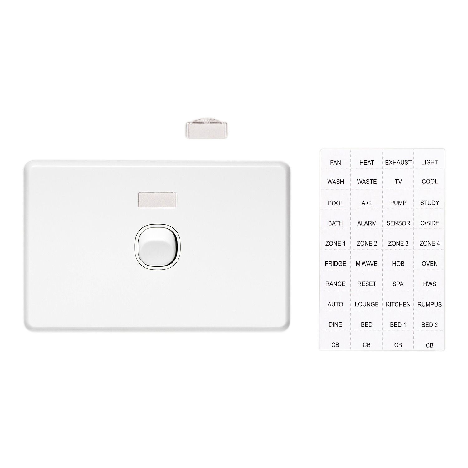 Picture of Flush Switch, Classic C2000 Series, 1 Gang, 250VAC, 10A, Horizontal