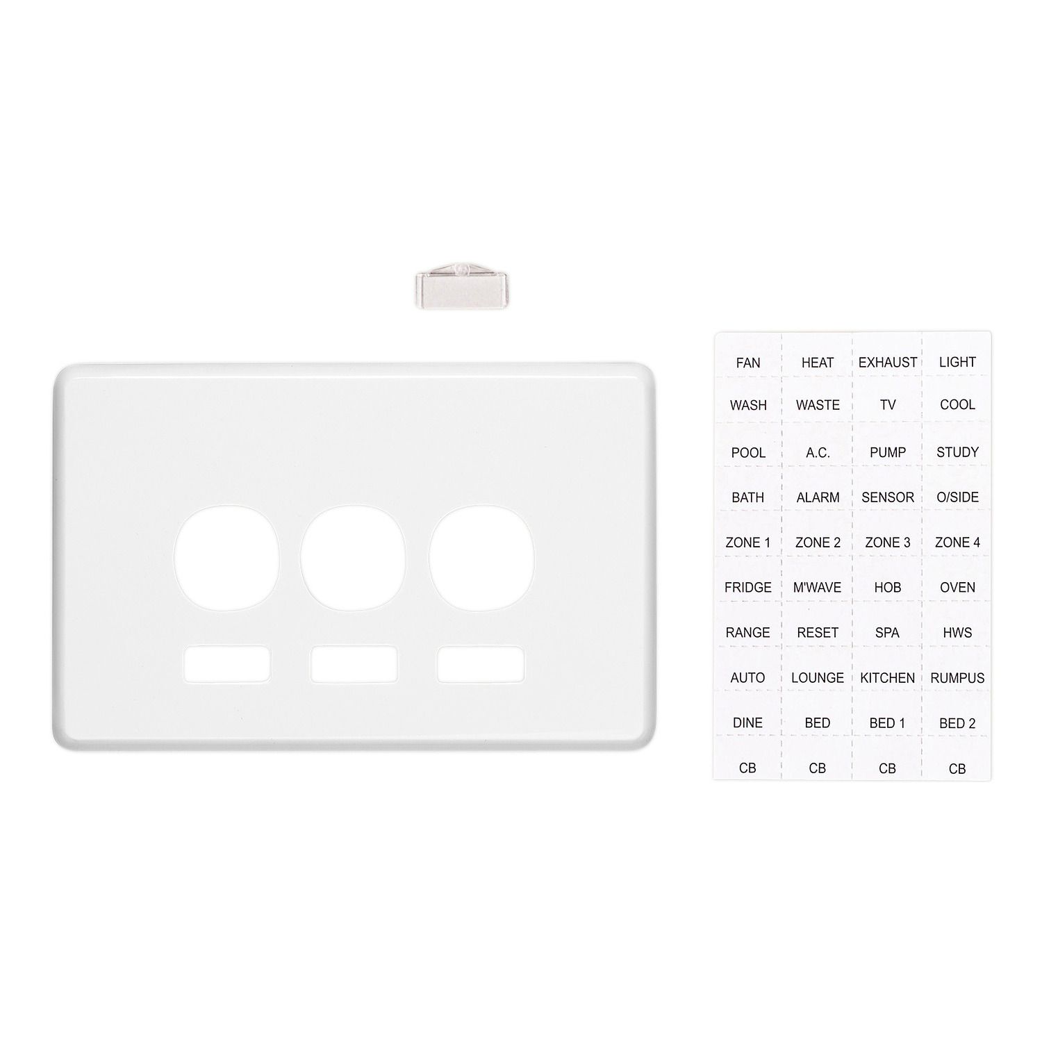 Picture of Switch Plate Cover, Classic C2000 Series, 3 Gang, Horizontal Mount, with ID Window