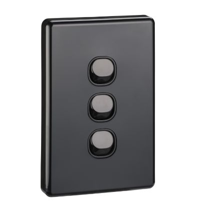 Picture of Flush Switch, Classic C2000 Series, 3 Gang, 250VAC, 10A, Vertical