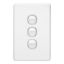 Picture of Flush Switch, Classic C2000 Series, 3 Gang, 250VAC, 10A, Vertical