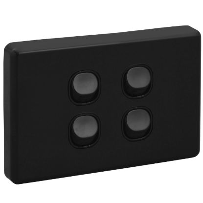 Picture of Flush Switch, Classic C2000 Series, 4 Gang, 250VAC, 10A, Standard, Horizontal