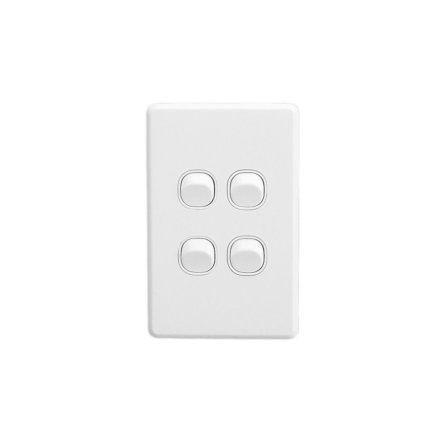 Picture of Flush Switch, Classic C2000 Series, 4 Gang, 250VAC, 10A, Standard, Vertical
