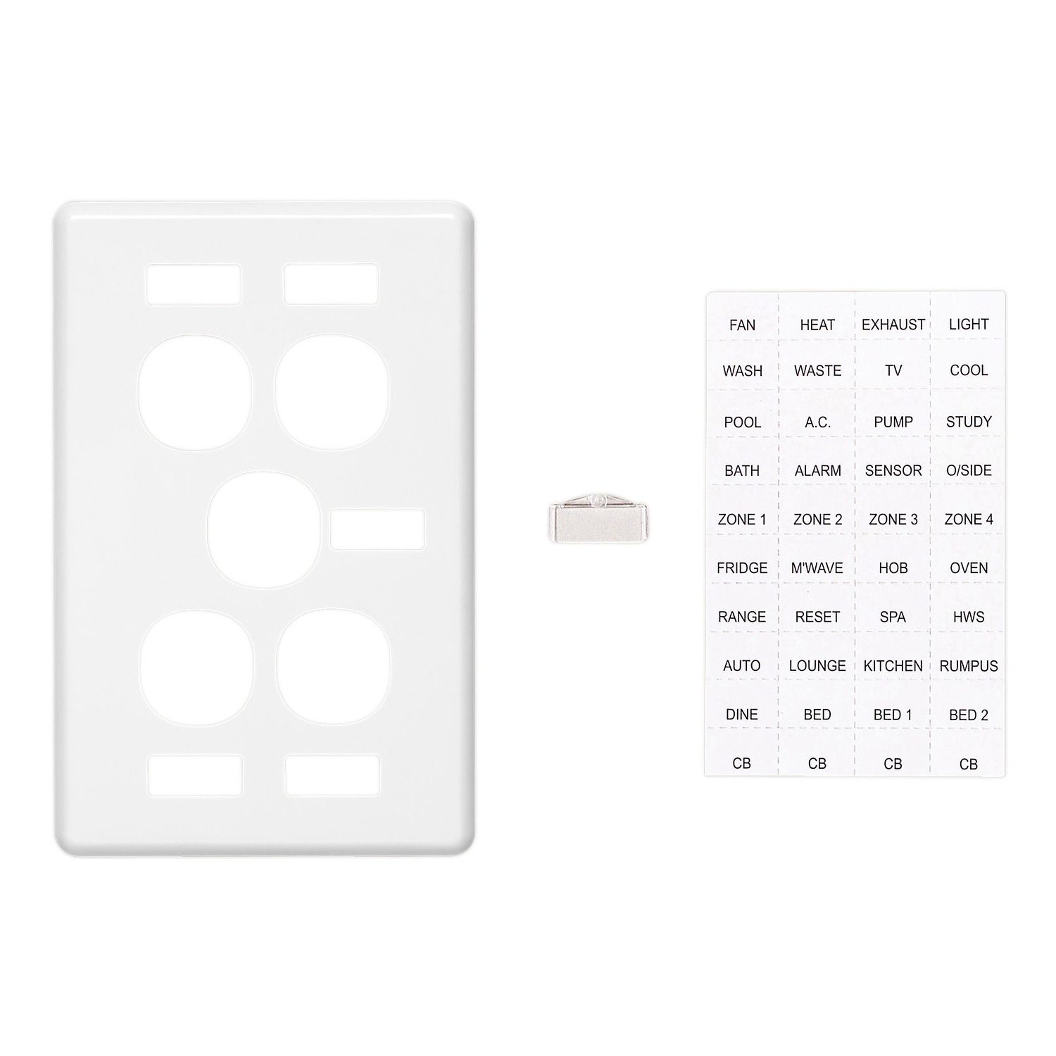 Picture of Switch Plate Cover, Classic C2000 Series, 5 Gang, Vertical Mount