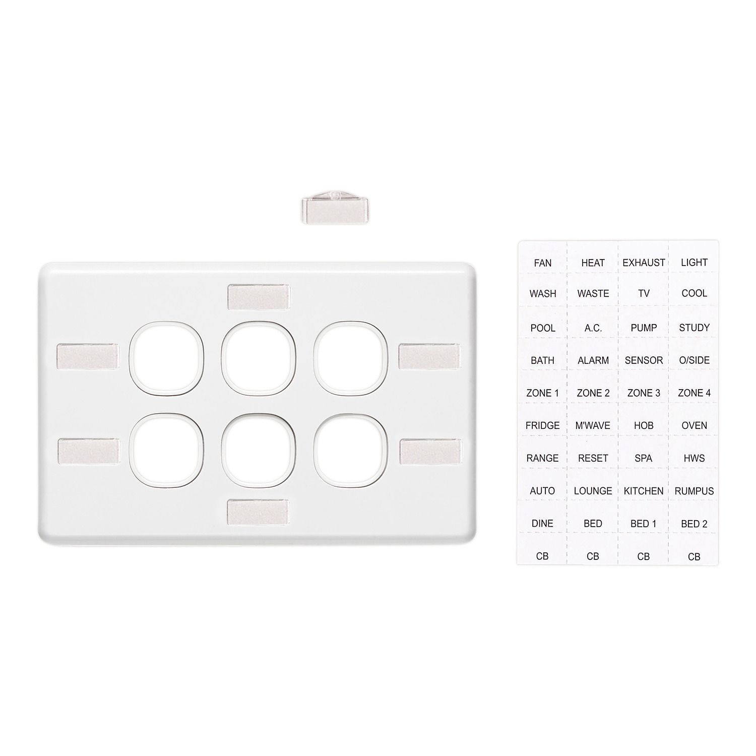 Picture of Switch Grid Plate and Cover, Classic C2000 Series, 6 Gang, Horizontal Mount