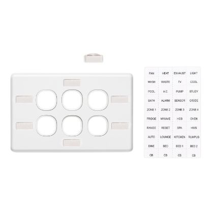 Picture of Switch Grid Plate and Cover, Classic C2000 Series, 6 Gang, Horizontal Mount