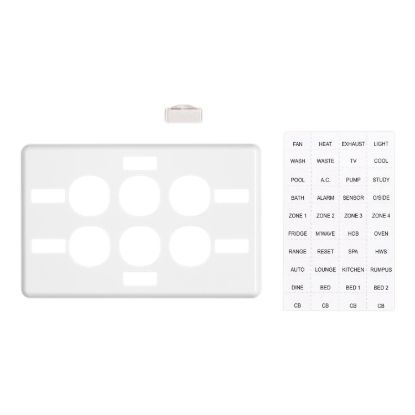 Picture of Switch Plate Cover, Classic C2000 Series, 6 Gang, Horizontal Mount, with ID Window