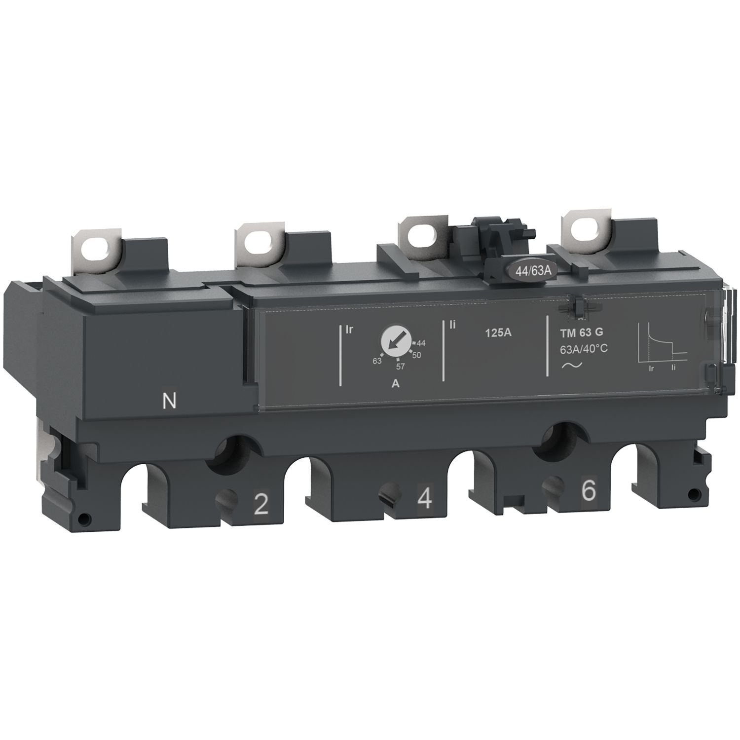 Picture of Trip unit TM250G DC, ComPacT NSX250 DC, 4 poles, thermal magnetic protections, generator protection, 250A rating