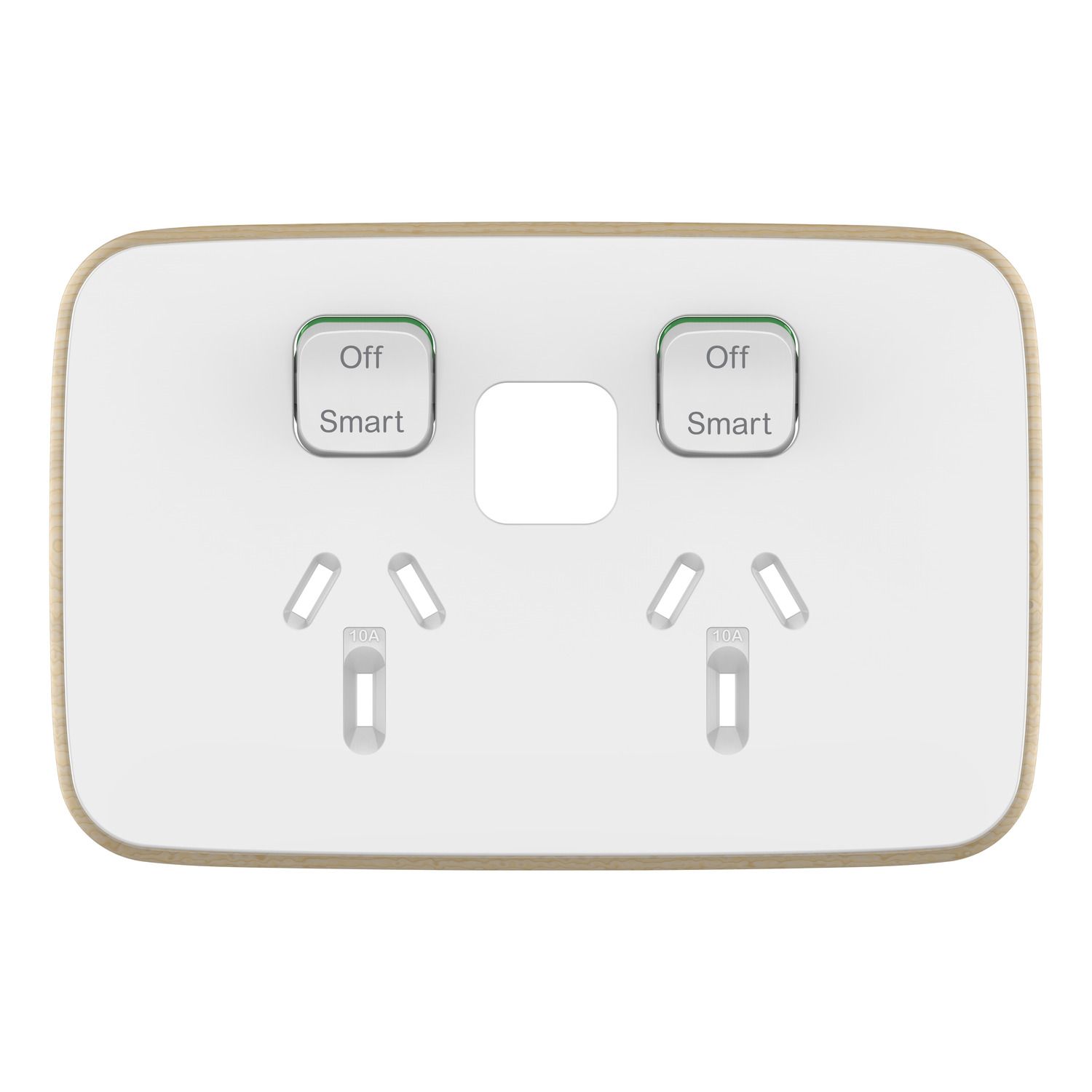 Picture of Essence Skin Connected Socket, Clipsal Iconic, Wiser, Horizontal Twin