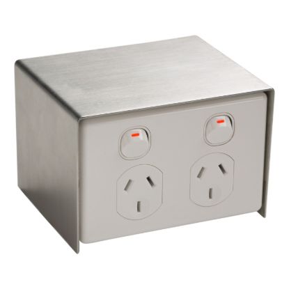 Picture of Pedestal, Clipsal - Cable Management, Stainless Steel, Suits 2, C2000 Series
