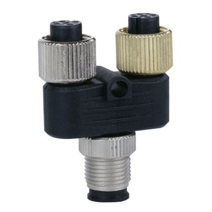 Picture of Y - connector - 2 x M8 connectors to 1 x M12 connector - for FTB I/O sptr box
