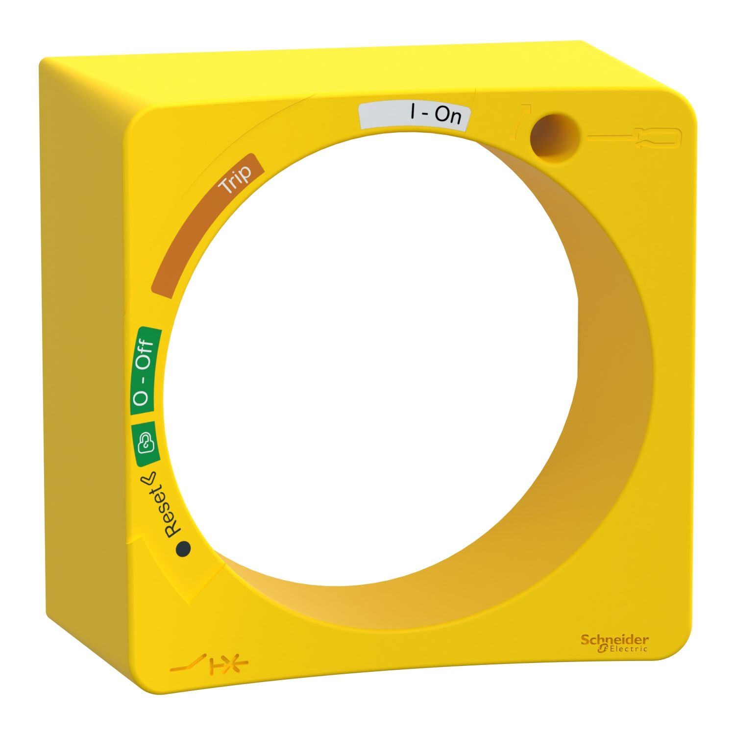 Picture of External handle protection frame,TeSys Deca Frame 2/3,TeSys Ulta,yellow frame