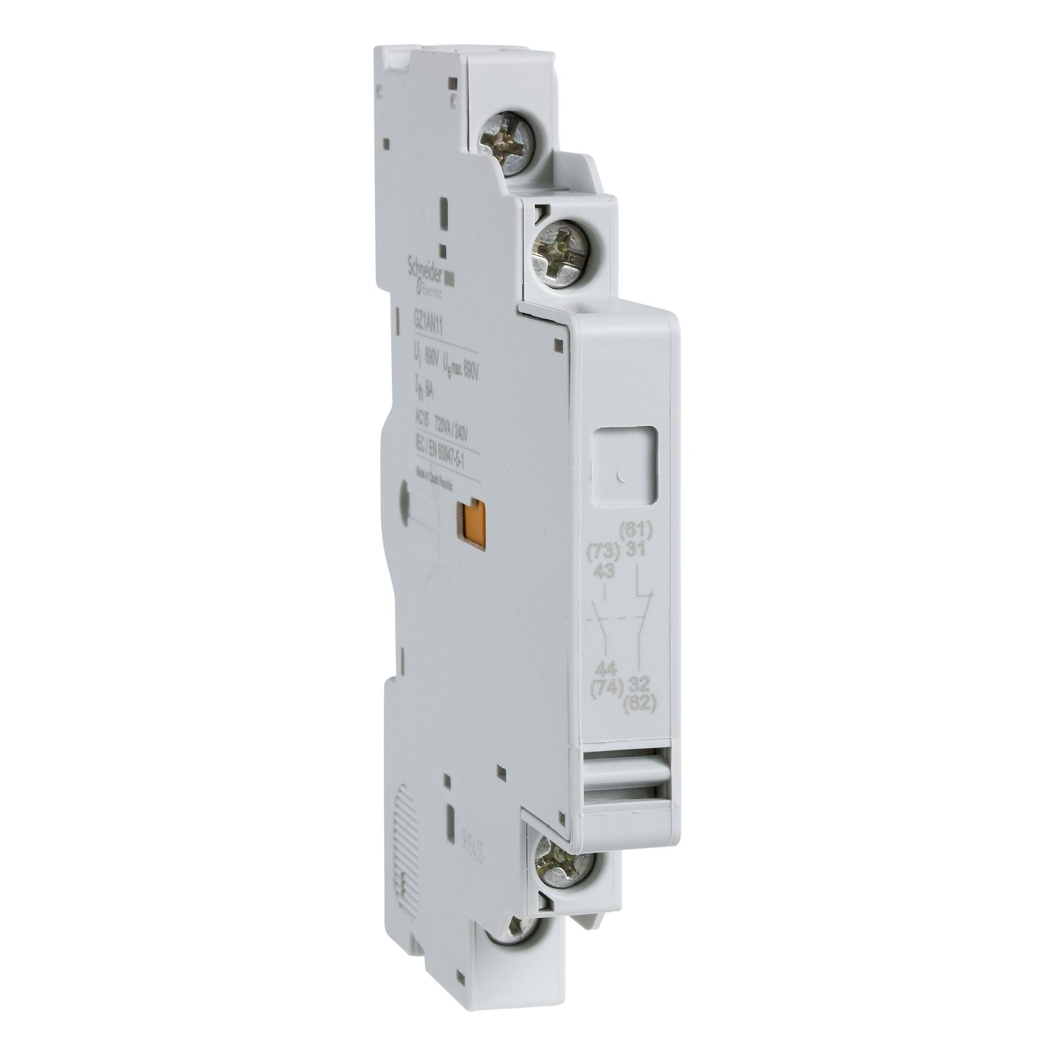 Picture of Auxiliary contact block,Easy TeSys Power,2NO,mounted on left hand side