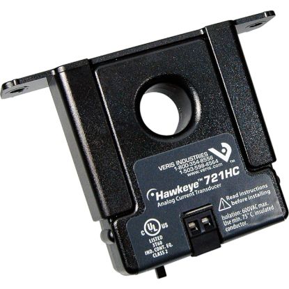 Picture of Current Sensor: 4-20mA Analog Output, 0-50/100/200 Amperage Range, Solid-Core Housing, UL Listed, CE