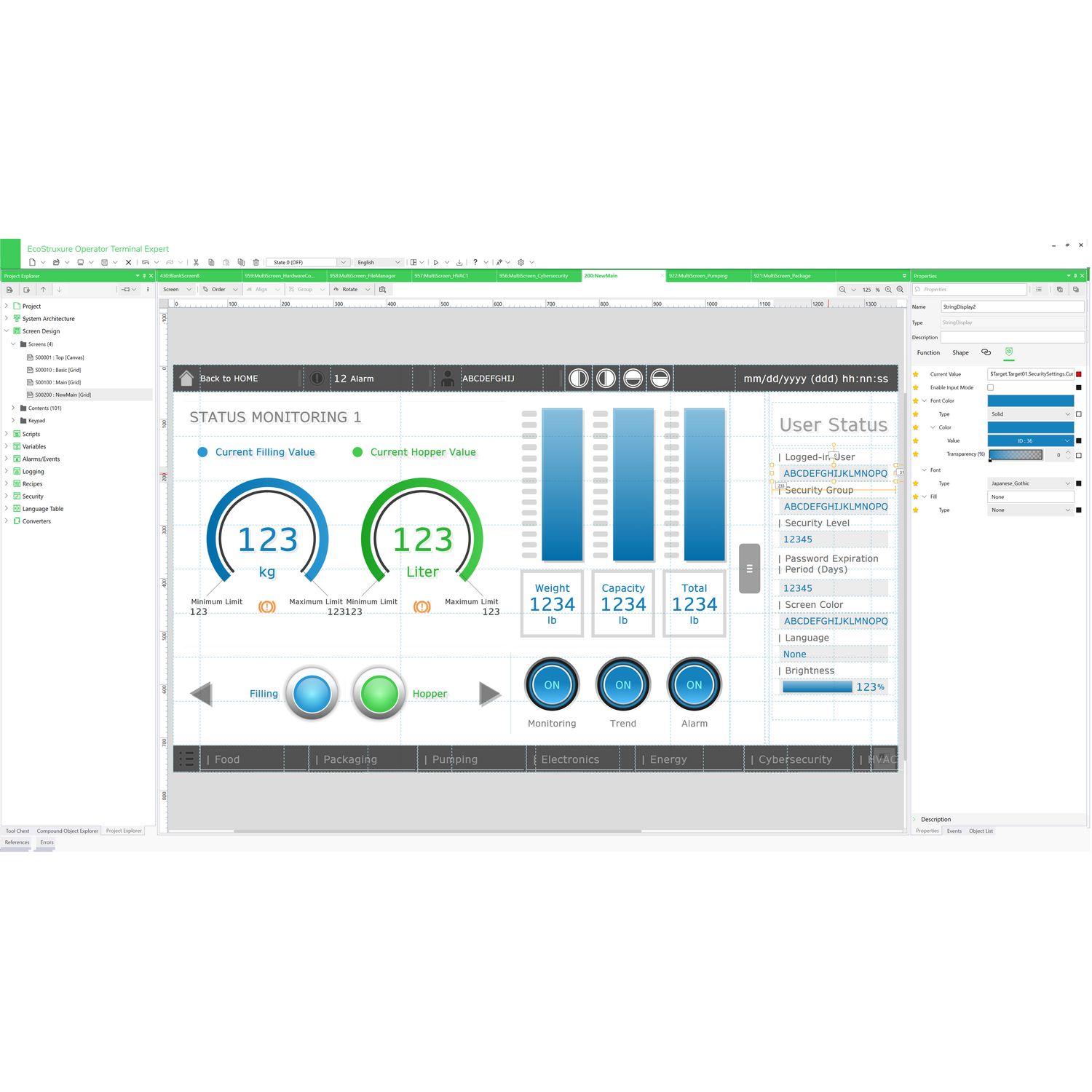 Picture of Professional buildtime license, EcoStruxure Operator Terminal Expert, version 3.x, group, 3 station, permanent, digital