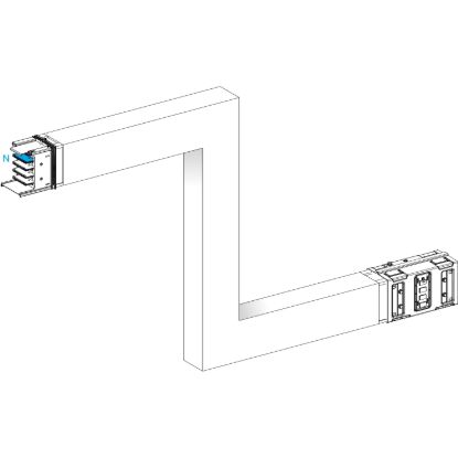 Picture of Zed, Canalis KSA630, aluminium, 500/630A, all sides made to measure, upward/downward, 3L+N+PE, white RAL9001