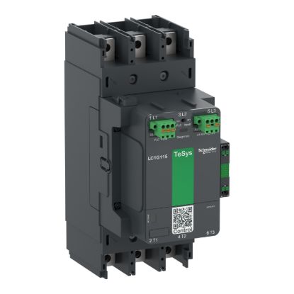 Picture of High power contactor, TeSys Giga, 3 pole (3NO), AC-3 <=440V 225A, advanced version, 200…500V wide band AC/DC coil