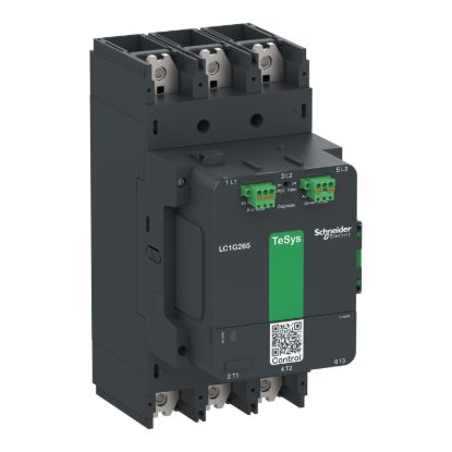Picture of High power contactor, TeSys Giga, 3 pole (3NO), AC-3 <=440V 500A, advanced version, 200…500V wide band AC/DC coil