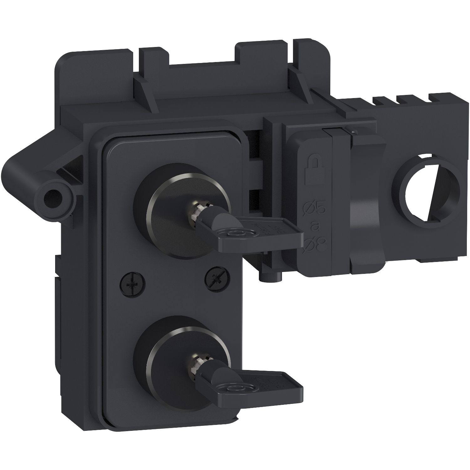 Picture of Locking device, MasterPact MTZ2/MTZ3 fixed/drawout, OFF position locking, Profalux keylock, 2 locks, 1 key, spare part