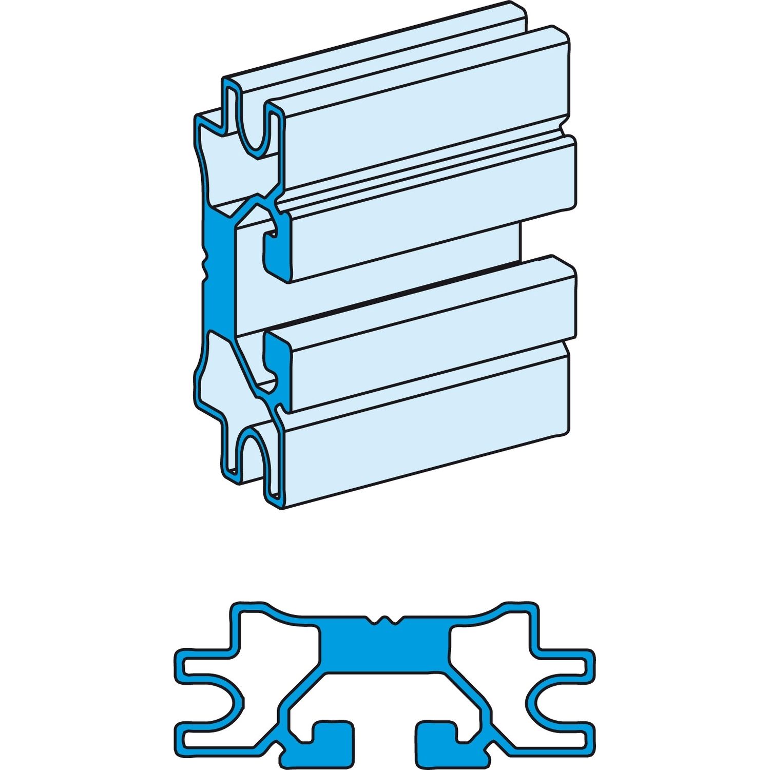 Picture of Profile busbar, Linergy LGYE, 800A, for a horizontal installation, L2000mm