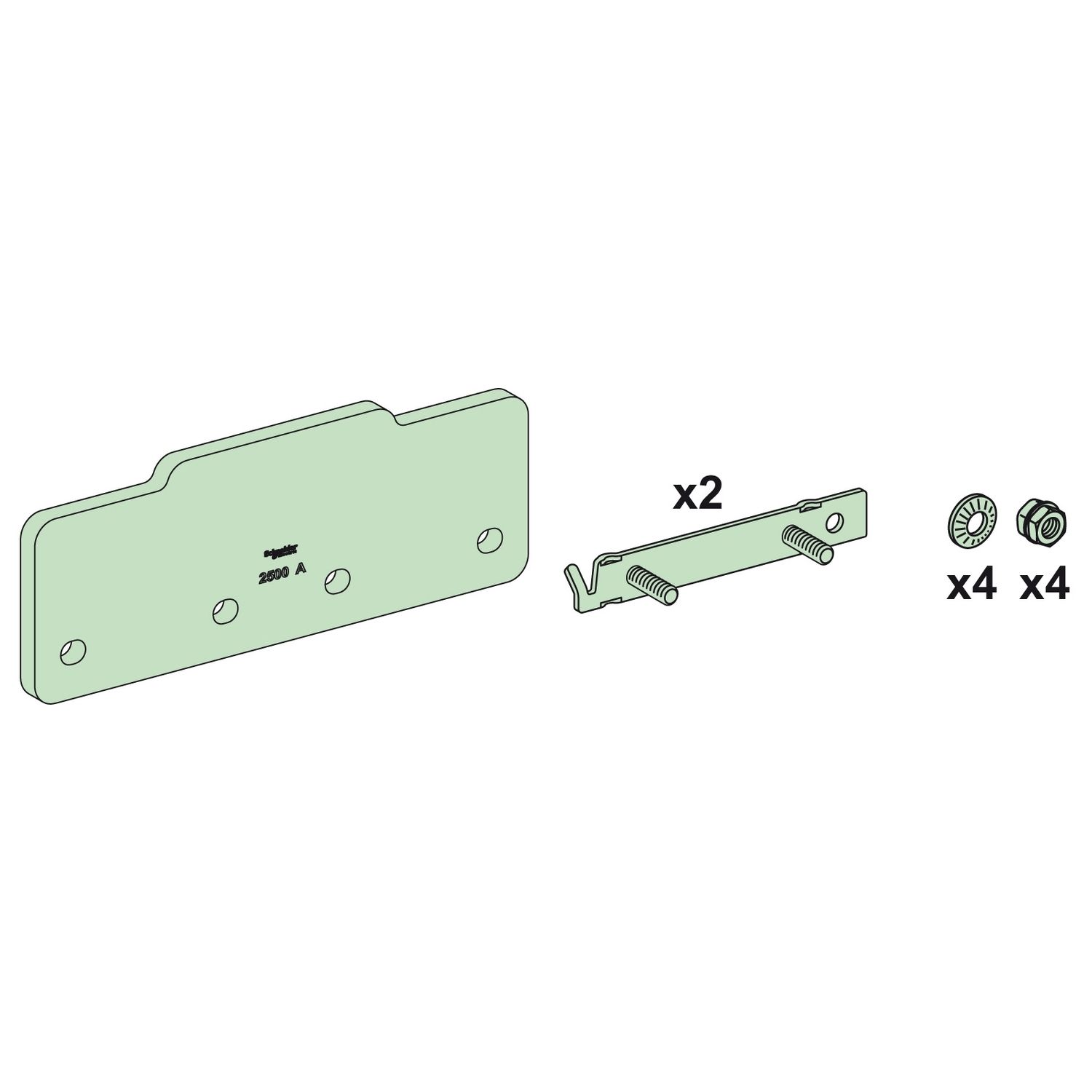 Picture of Connection, Linergy LGY, for horizontal busbar joint connection 2500A
