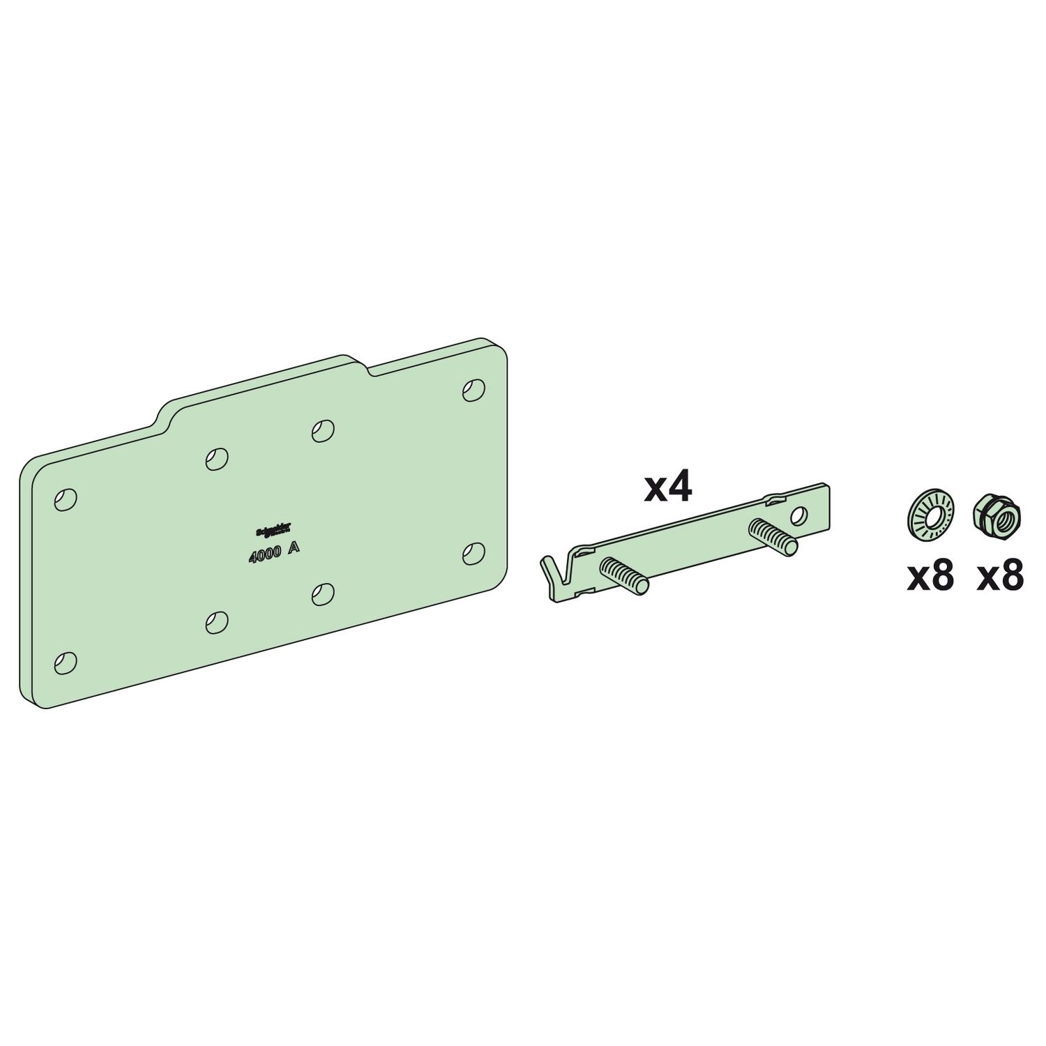 Picture of Connection, Linergy LGY, for horizontal busbar joint connection 4000A
