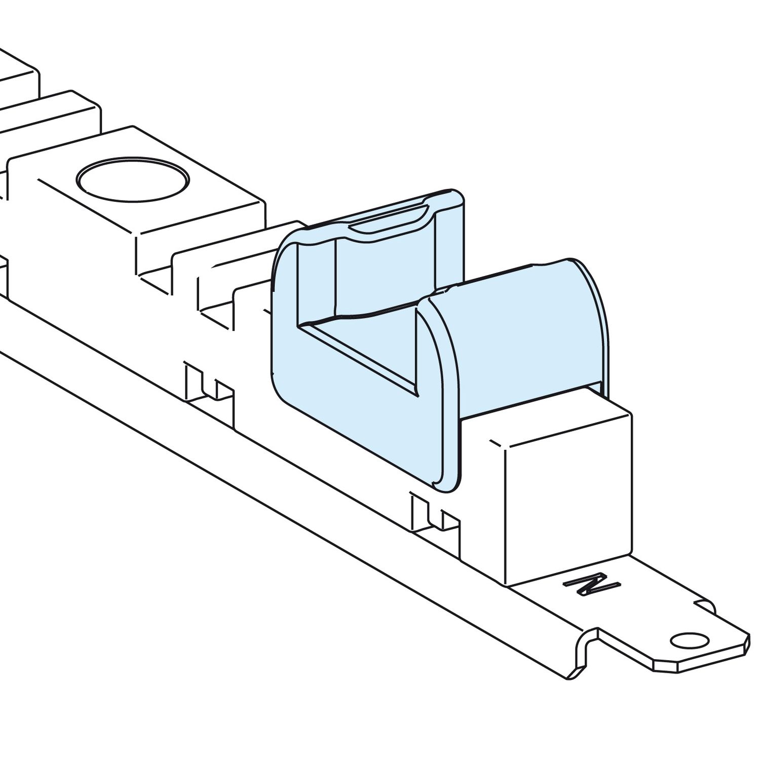 Picture of Wedge, Linergy LGYE, for busbar support/profiles, 630 to 1600A, set of 12