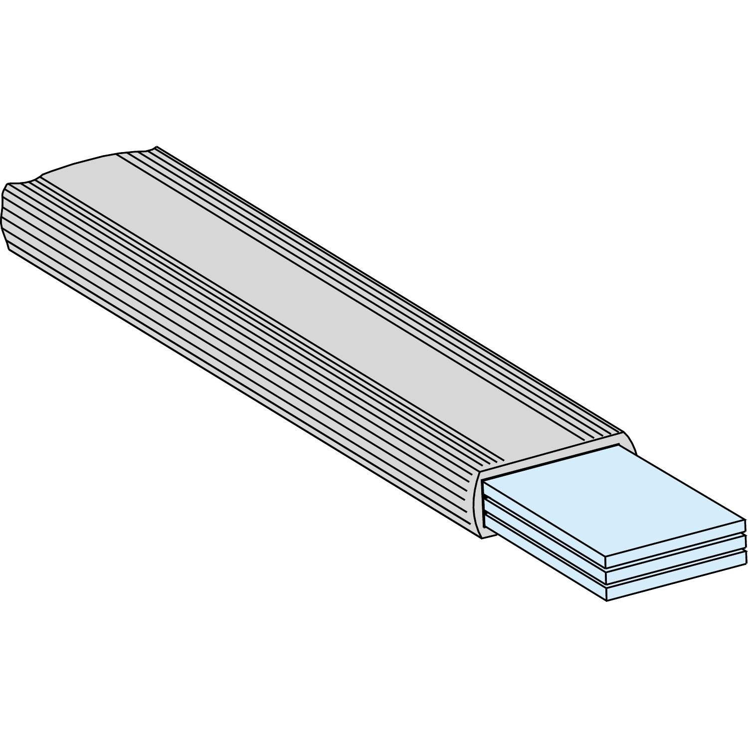 Picture of Insulated flexible bar, PrismaSeT P and G, 660 A, busbar size 32 x 8mm, length 1800mm, set of 1
