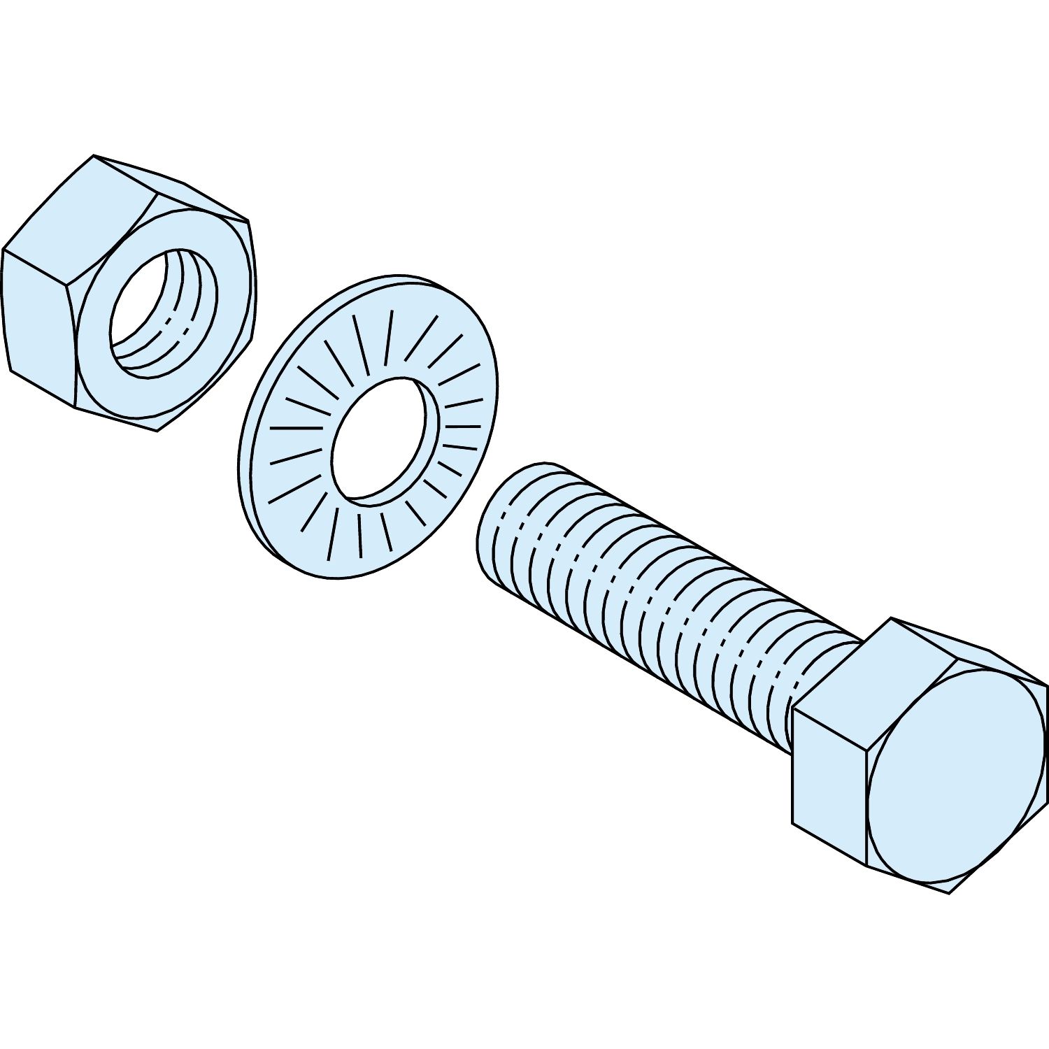 Picture of Mounting hardware, LINERGY BS, 24 Bolts, 8.8 Class, M8X40