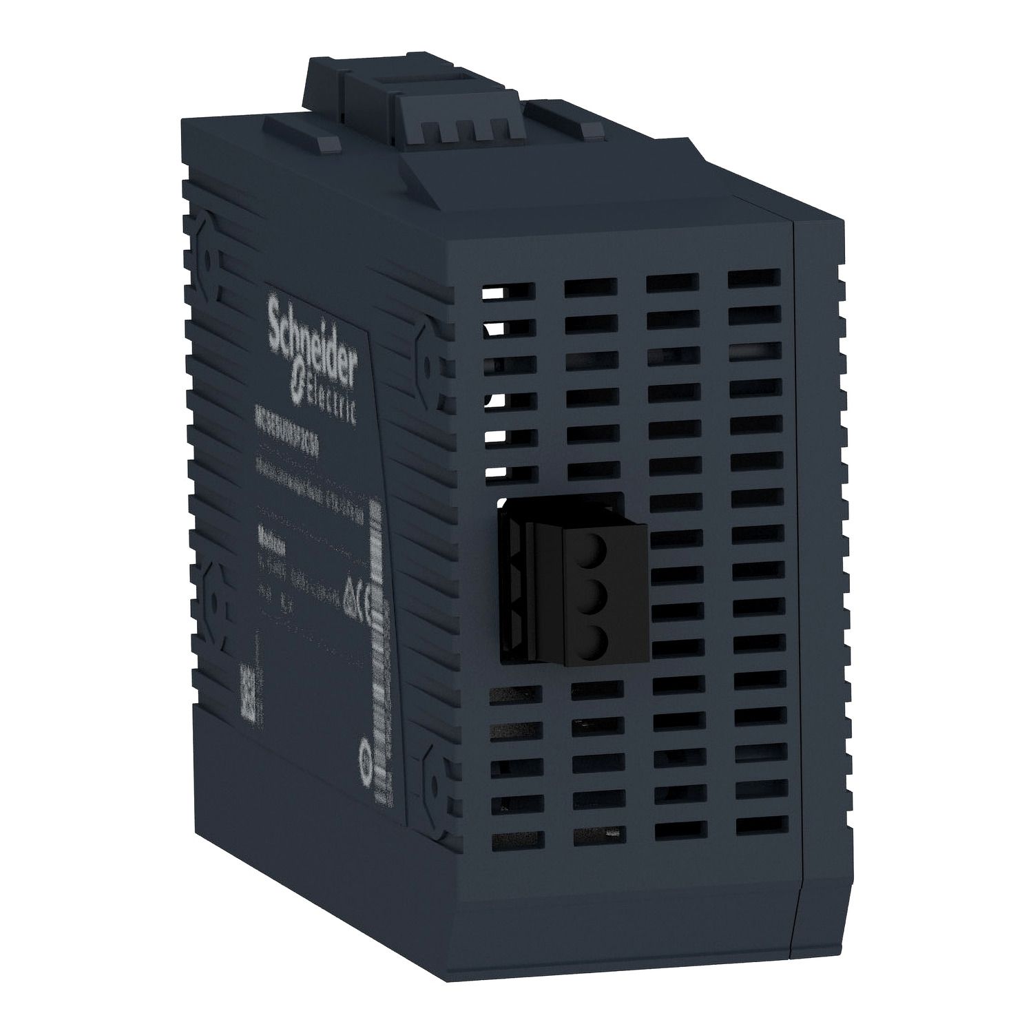 Picture of network switch, Modicon Networking, standard unmanaged, 6 ports for copper with 2 ports for singlemode fiber optic
