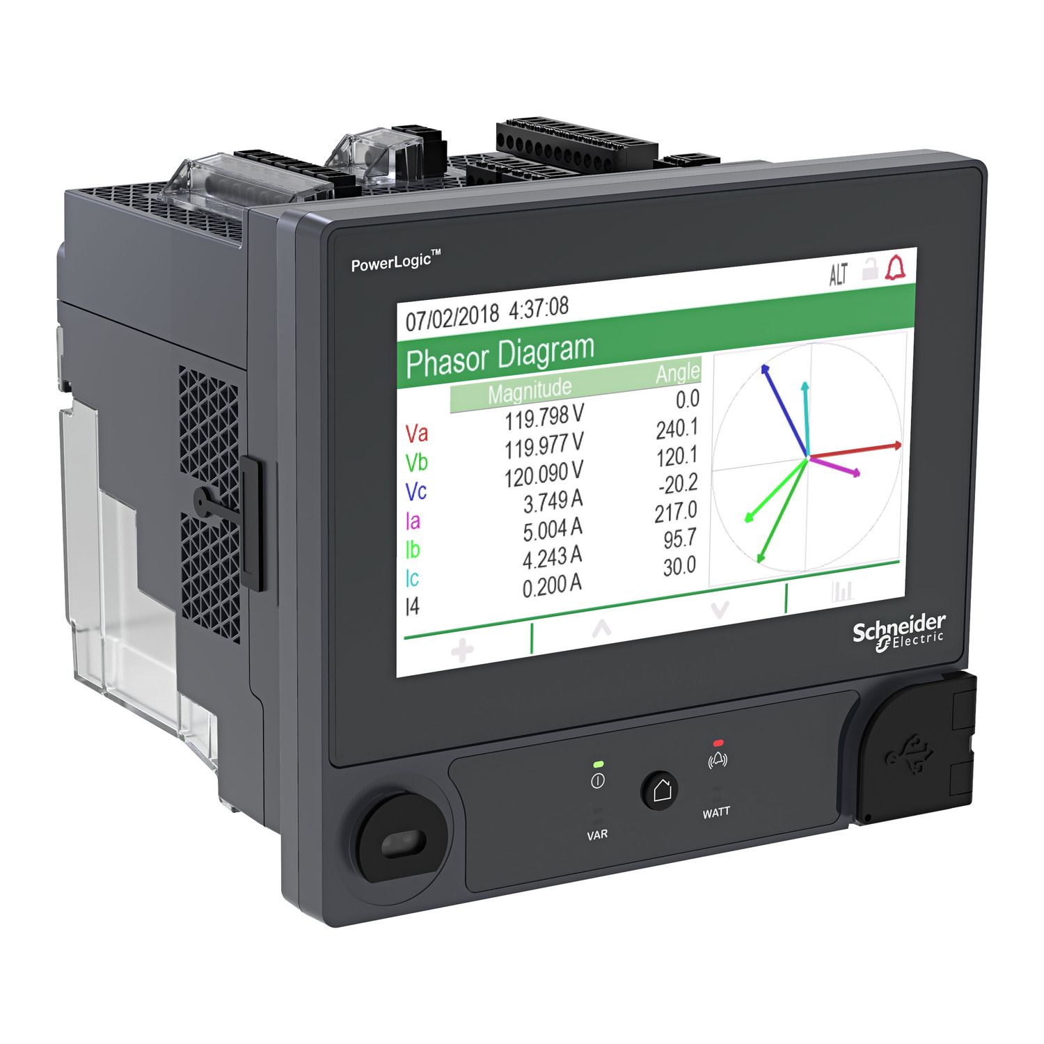 Picture of PowerLogic™ ION9000 meter, LVDC, DIN mount, 192 mm display, B2B adapter, HW kit
