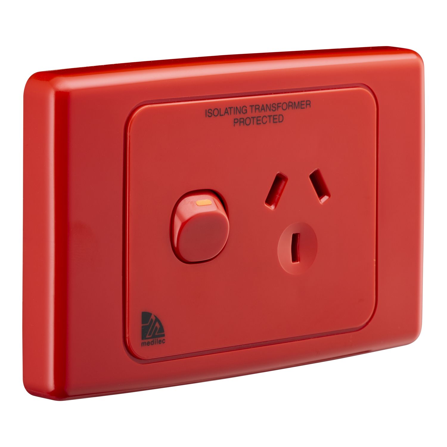 Picture of Single Switch Socket Outlet, Medilec, 250V, 10A, 2 Pole