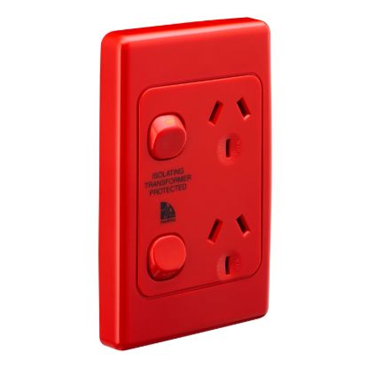 Picture of Socket, Medilec, Twin Vertical Double Pole
