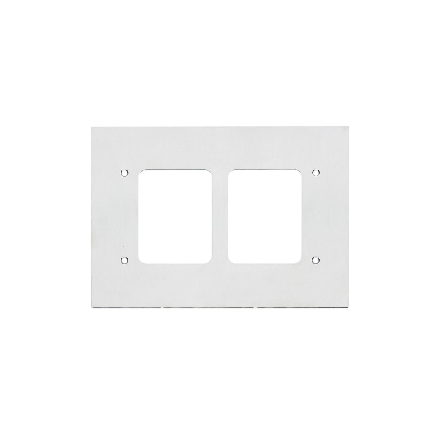Picture of Flush Mount Metal Plate, Medilec, Wall Boxes, 2 Gang, Fascia