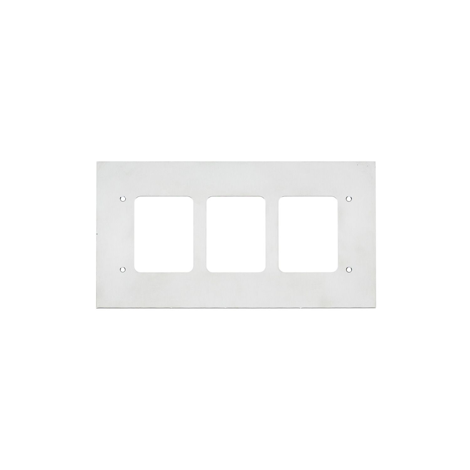 Picture of Flush Mount Metal Plate, Medilec, Wall Boxes, 3 Gang, Fascia