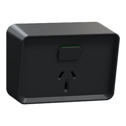 Picture of Single Switched Socket Outlet, Clipsal Iconic Outdoor, Horizontal, 10A, 250V