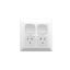 Picture of Twin Switch Socket Outlet, Prestige Series, 250V, 10A, Vertical, Large Format Size