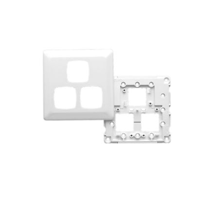 Picture of Switch Grid Plate and Cover, Prestige Series, 3 Gang, Large Format Size