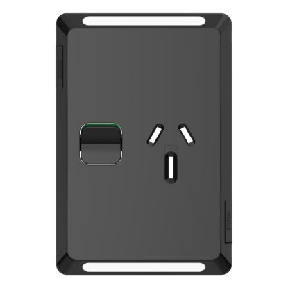 Picture of Single Power Point Skin, Pro Series, Vertical Mount, 250V, 15AClip-On