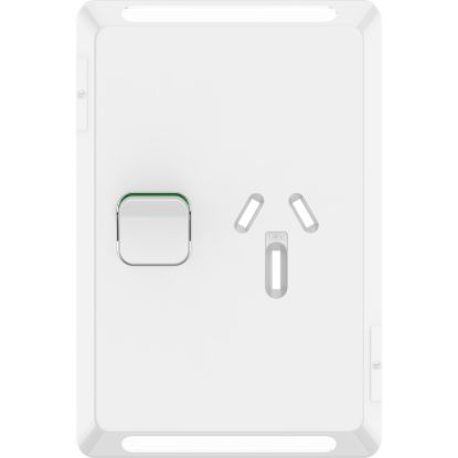 Picture of Single Power Point Skin, Pro Series, Vertical Mount, 250V, 15AClip-On