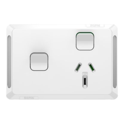 Picture of Single Power Point, Pro Series, Horizontal Mount, 1Ex20A, 10A, 250V