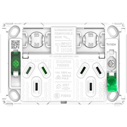 Picture of Twin Power Point Grid, Pro Series, Horizontal Mount, 250V, 10A