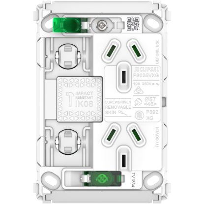 Picture of Twin Power Point Grid, Pro Series, Vertical Mount, 250V, 10A